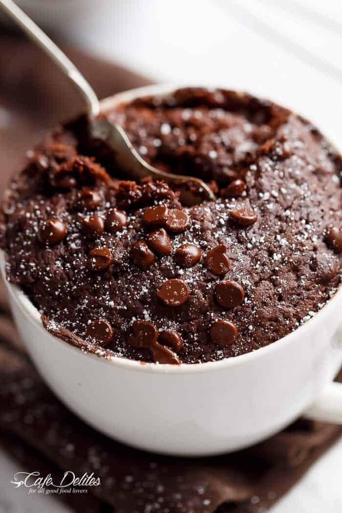 Fluffy, Moist Low Fat Chocolate Mug Cake: No More Dry Sponges